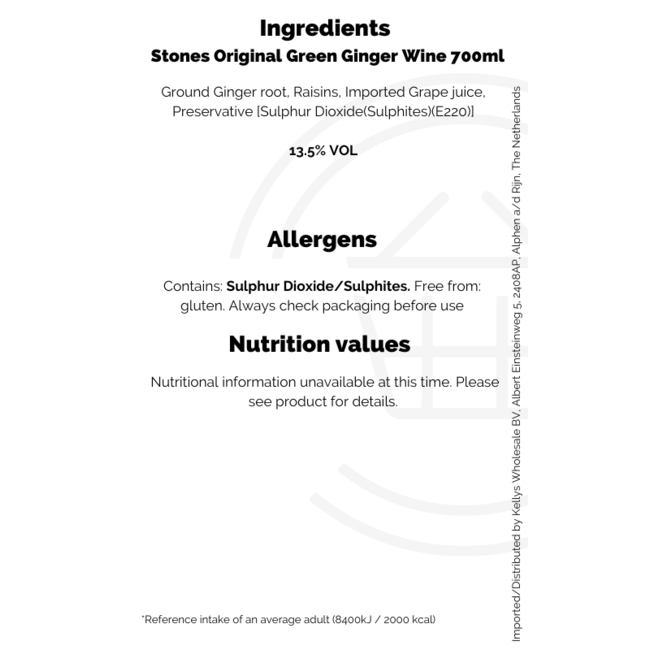 Stones Original Green Ginger Wine 700ml