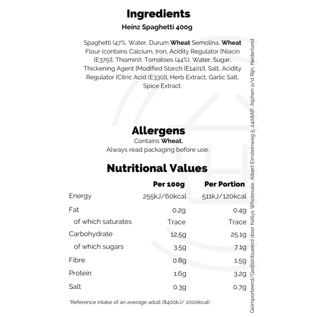 Heinz Spaghetti 400g – Fertiggericht