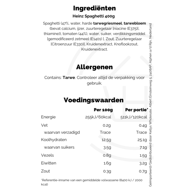 Heinz Spaghetti 400g – Fertiggericht