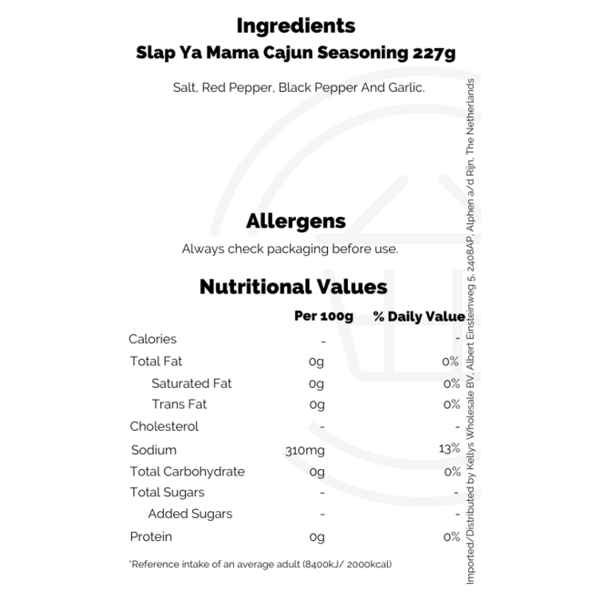 Walker & Sons Slap Ya Mama Cajun Seasoning 227g