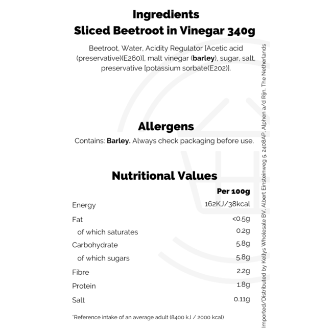 Co op Sliced Beetroot in Vinegar 340g