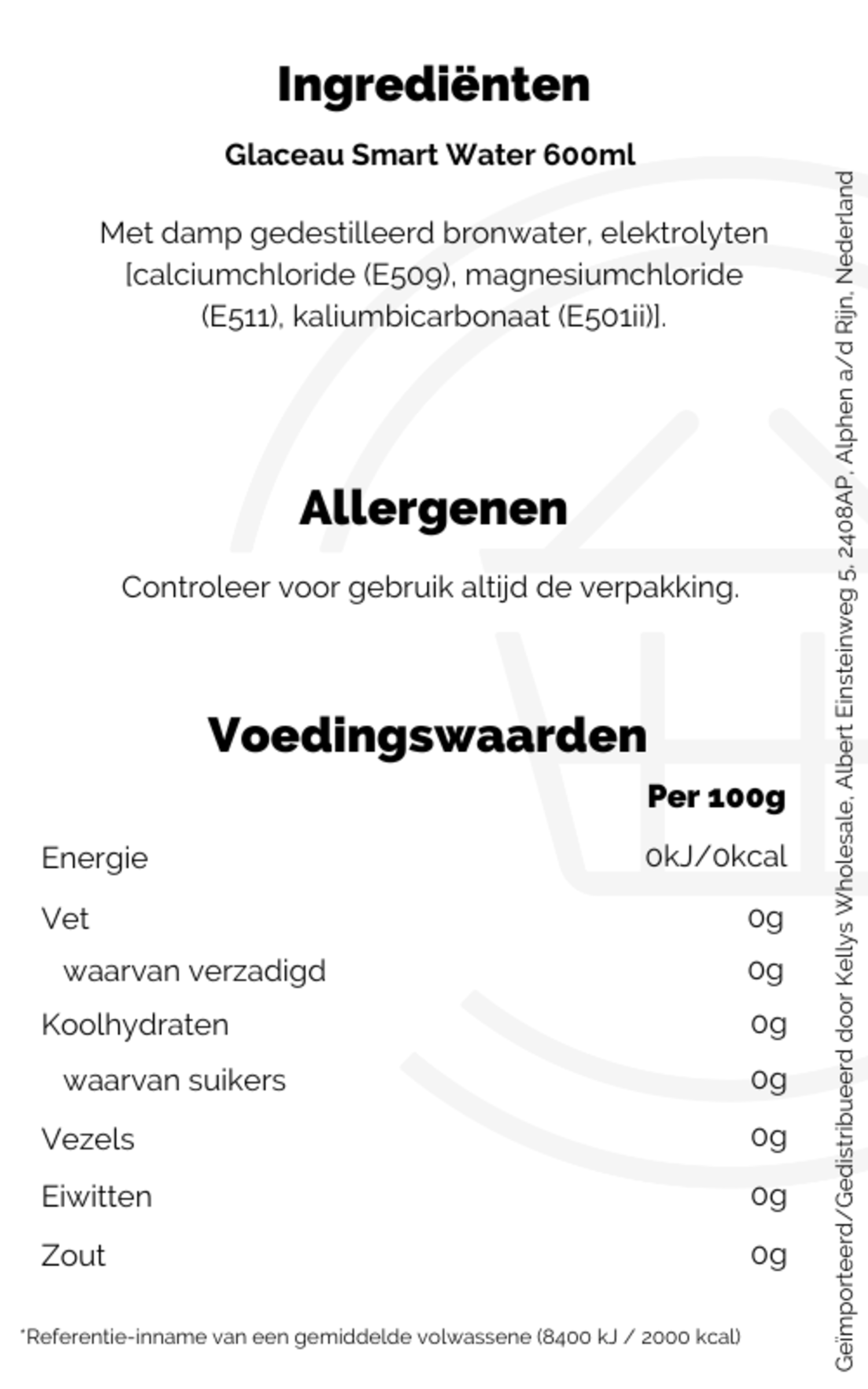 Glaceau Smartwater Natural Mneral Water Bottle Plastc 24 X 600ml | EBay