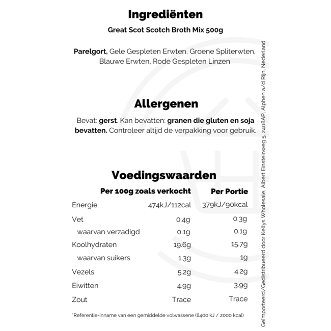 Great Scot Scotch Broth Mix 500g