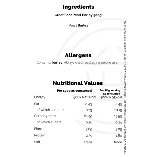 Great Scot Pearl Barley 500g THT: 31-12-2025