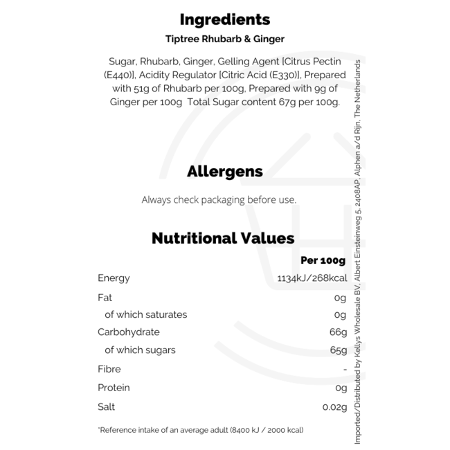 Tiptree Conserve Rhubarb & Ginger 340g