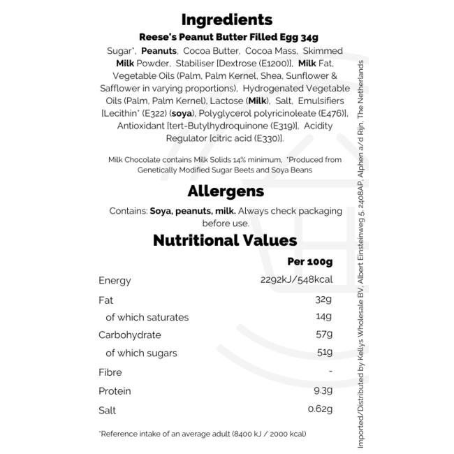 Reese's Peanut Butter Filled Egg 34g