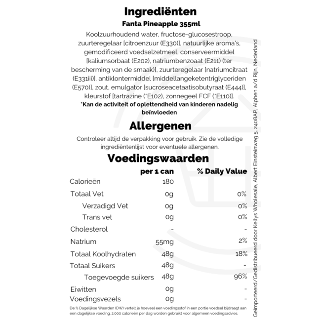 Fanta Pineapple 12 pack