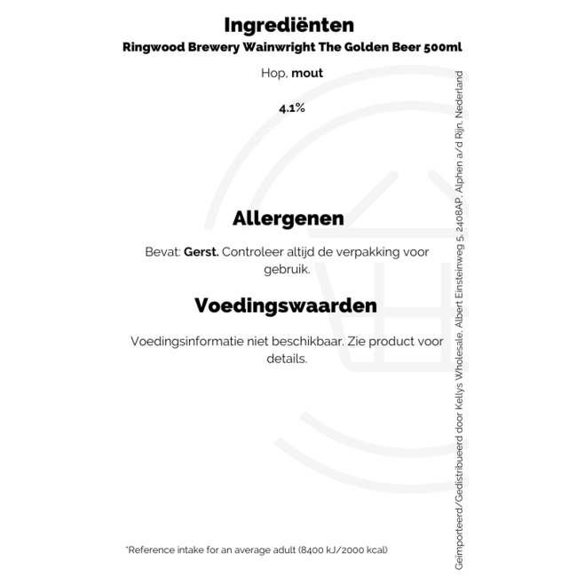 Ringwood Brewery Wainwright The Golden Beer 500ml