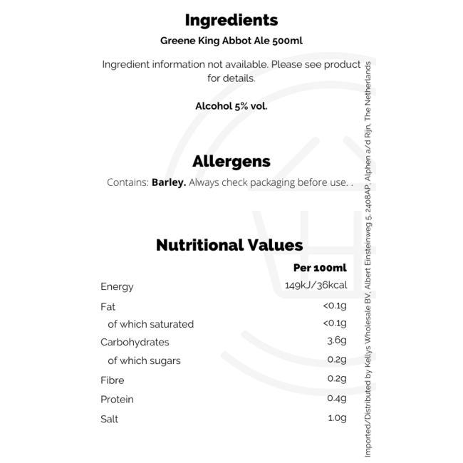Greene King Abbot Ale 500ml