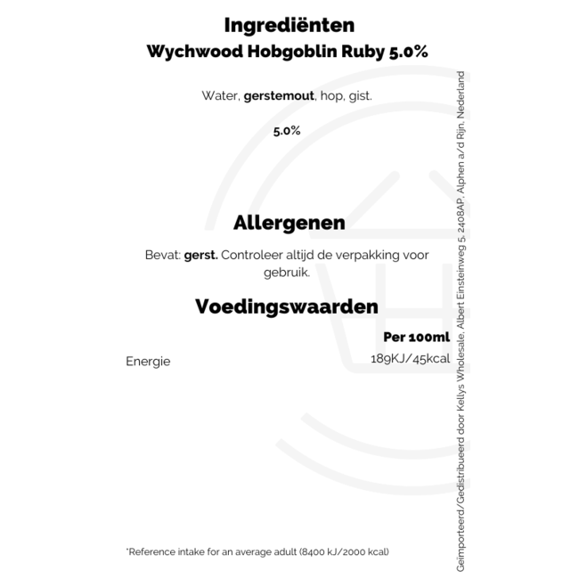 Wychwood Brewery Hobgoblin Ruby Beer 500ml
