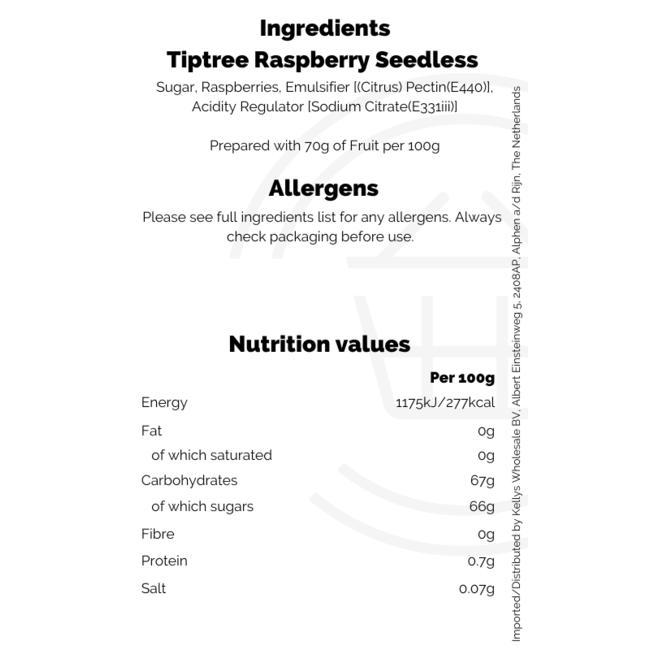 Tiptree Conserve Raspberry Seedless 340g – Fruchtaufstrich