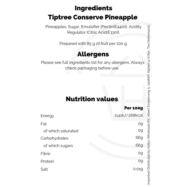 Tiptree Conserve Pineapple 340g – Fruchtaufstrich