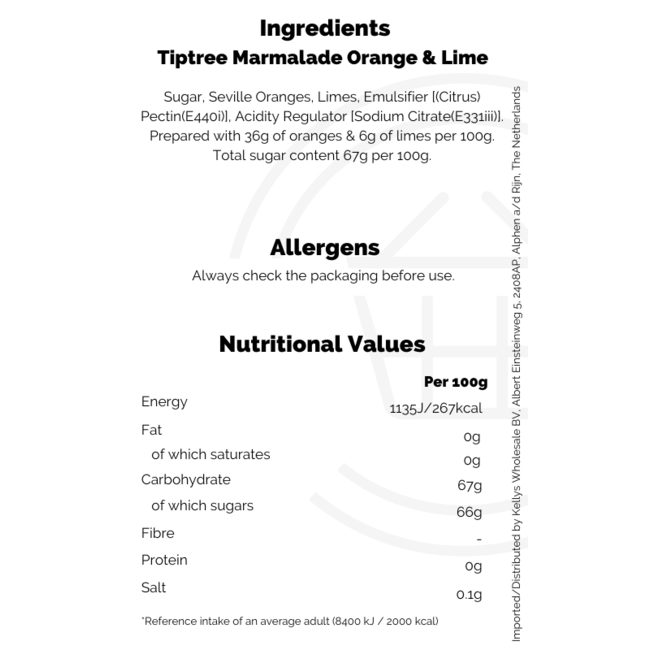 Tiptree Marmalade Orange & Lime (Double Two) 340g – Marmelade