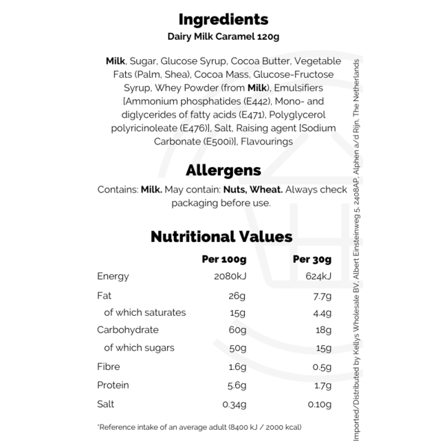 Cadbury Dairy Milk Caramel 120g