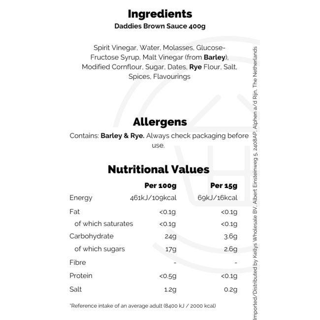 Daddies Brown Sauce 400g