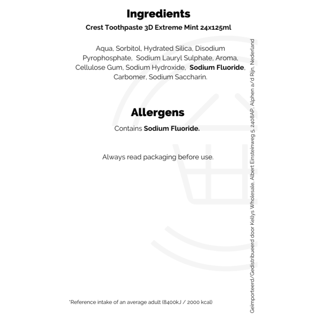 Crest Toothpaste 3D Extreme Mint 125ml