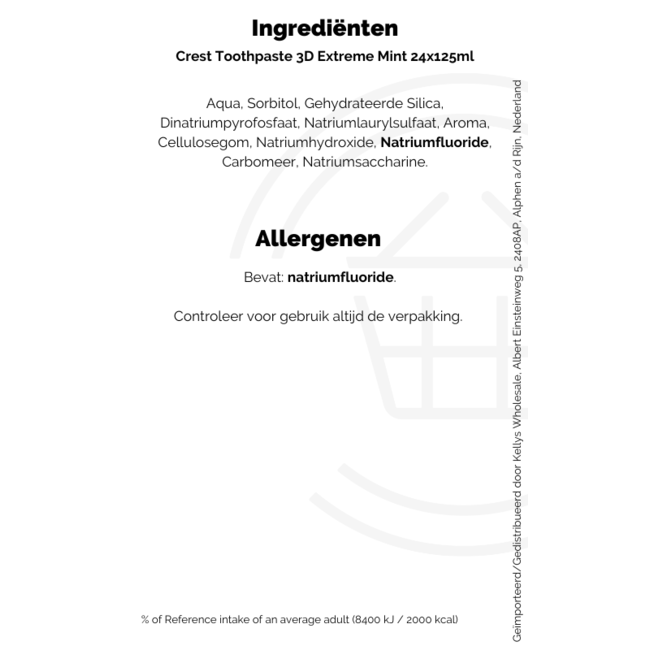 Crest Toothpaste 3D Extreme Mint 125ml