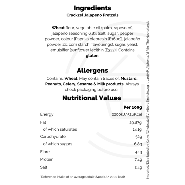 Crackzel Jalapeno Pretzels 85g