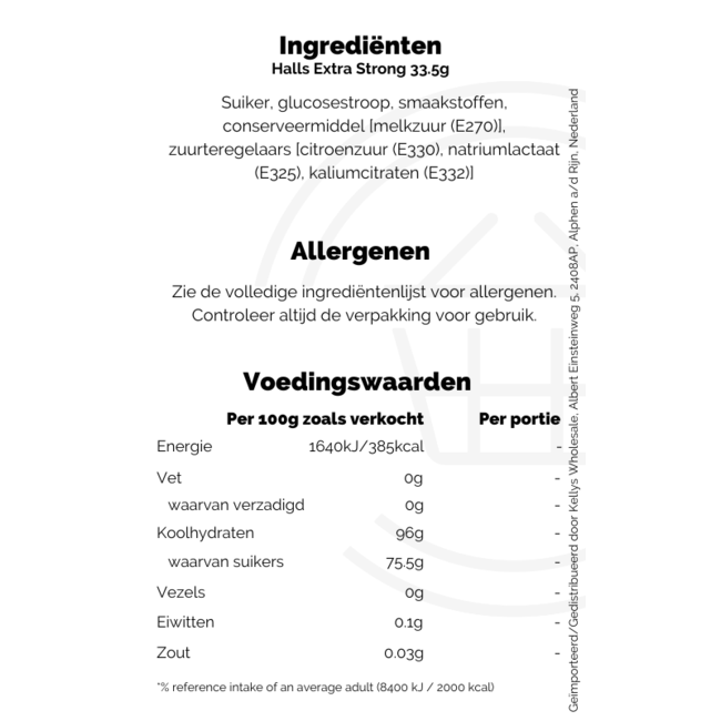 Halls Extra Strong 32g (strength 5) – Süßigkeiten