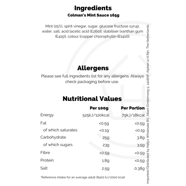 Colman's Mint Sauce 165g