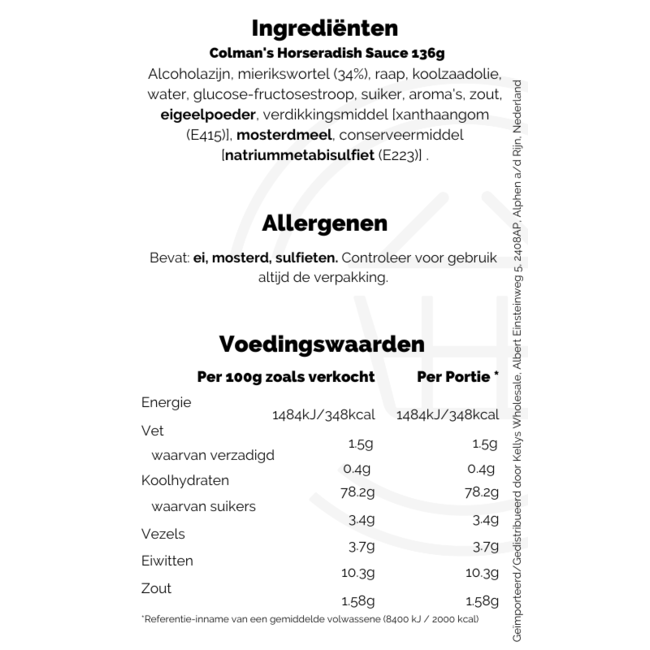 Colman's Horseradish Sauce 136g