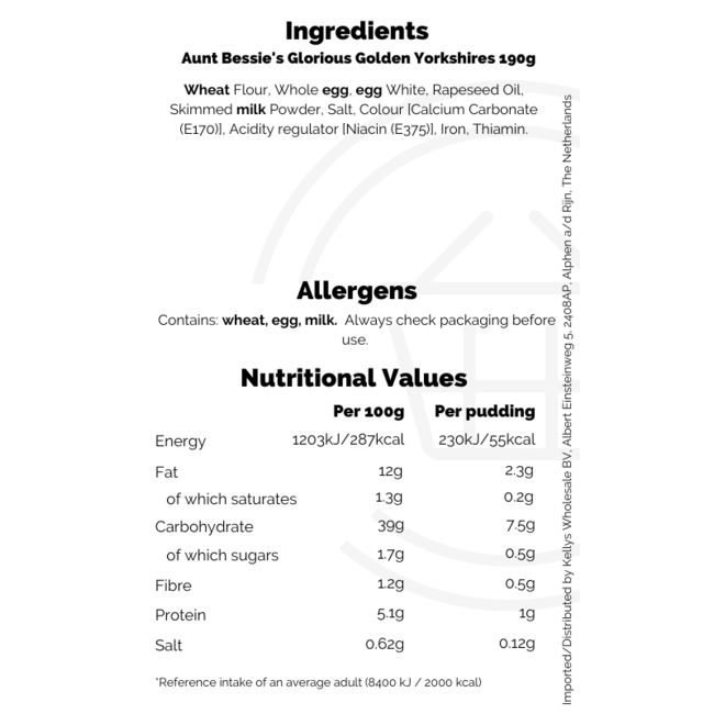 Aunt Bessie's Glorious Golden Yorkshires 190g