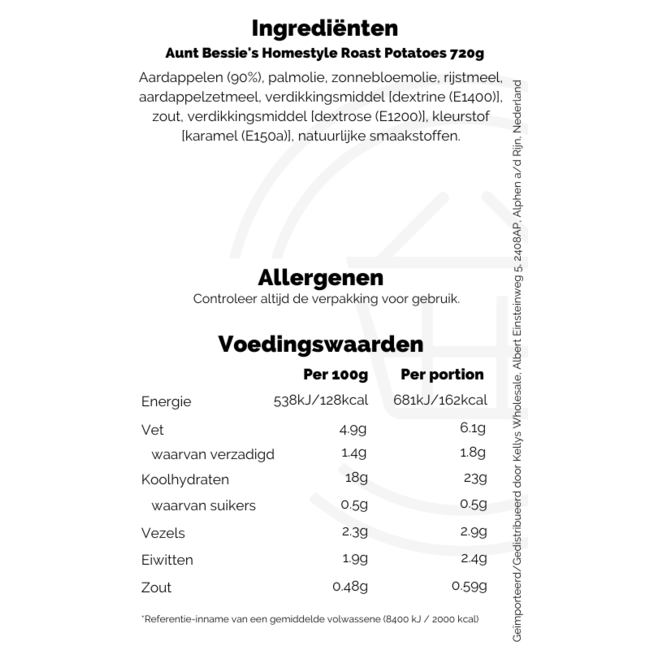 Aunt Bessie's Homestyle Roast Potatoes 720g – Tiefkühl-Kartoffelbeilage