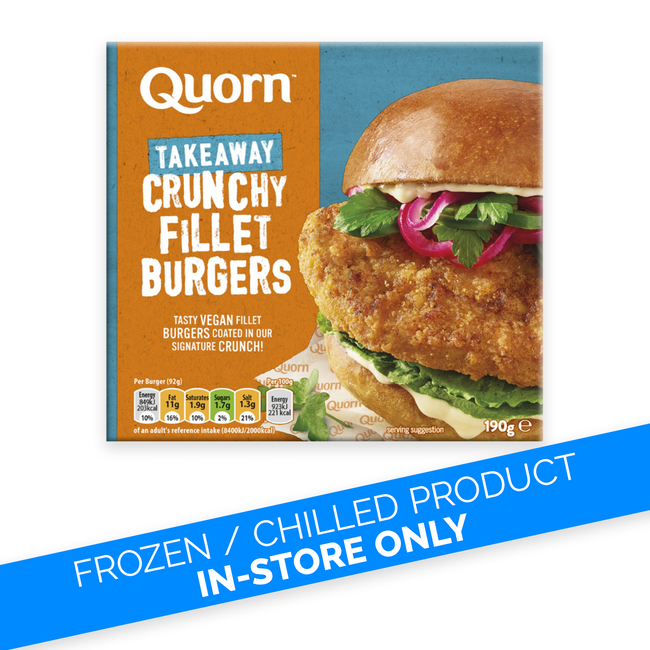 Quorn Vegan Crunchy Fillet Burgers 190g
