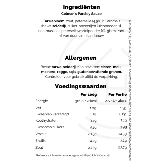 Colman's Parsley Sauce Mix 20g