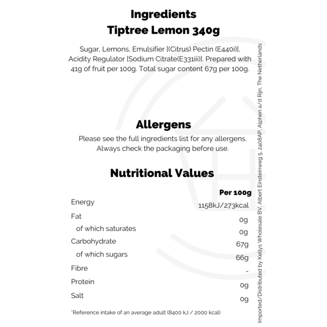 Tiptree Marmalade Lemon 340g – Marmelade