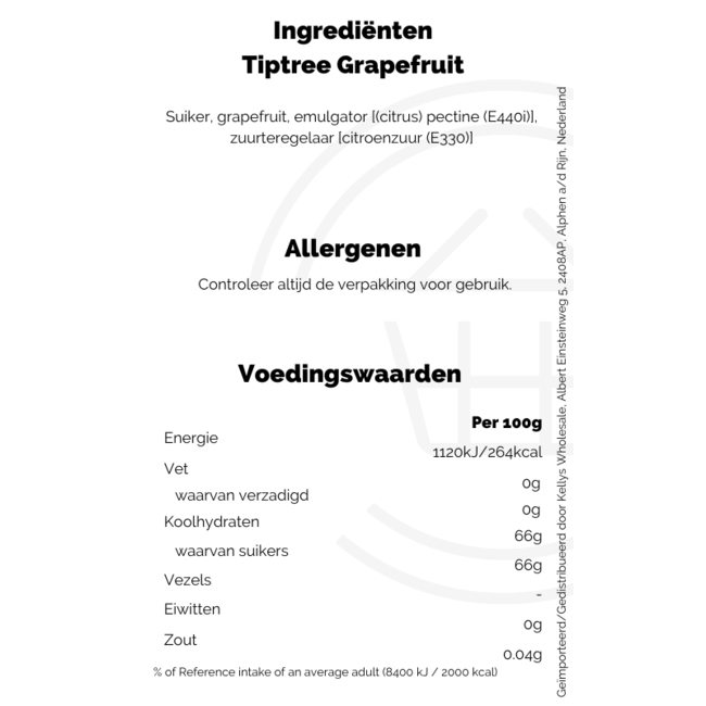 Tiptree Marmalade Grapefruit 340g