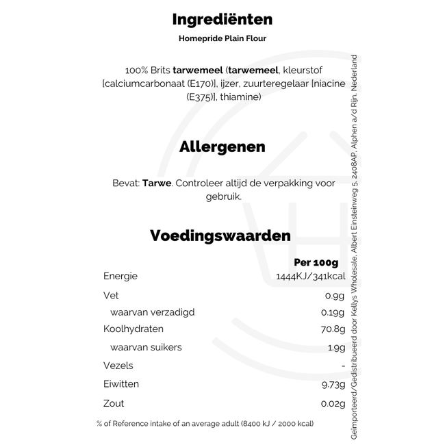 Homepride Plain Flour 1.5kg BBD: 27-12-2025