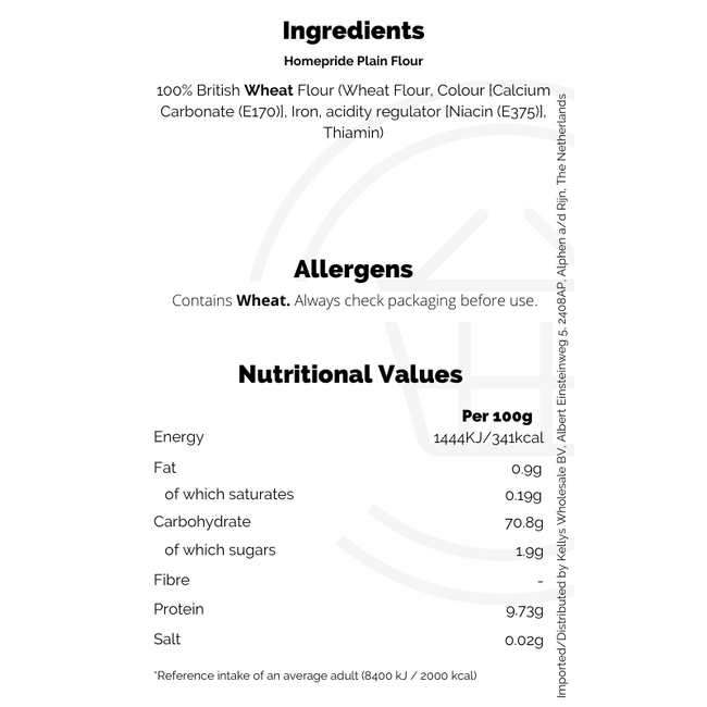 Homepride Plain Flour 1.5kg THT: 27-12-2025