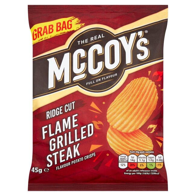 McCoy's Flame Grilled Steak Crisps 45g