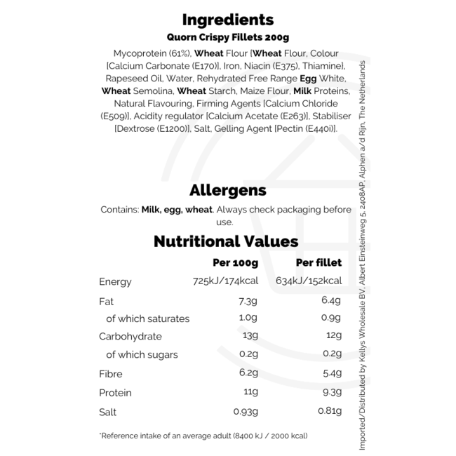 Quorn Crispy Fillets 200g – Tiefkühl-Veggieprodukt