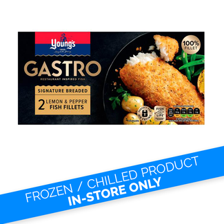 Young's Young's Gastro Signature Breaded 2 Lemon & Pepper Fish Fillets 270g