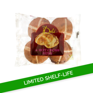 The Deli The Deli 4 Hot Cross Buns 250g