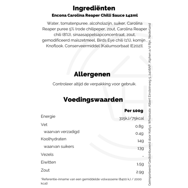 Encona Carolina Reaper Chilli Sauce 142ml