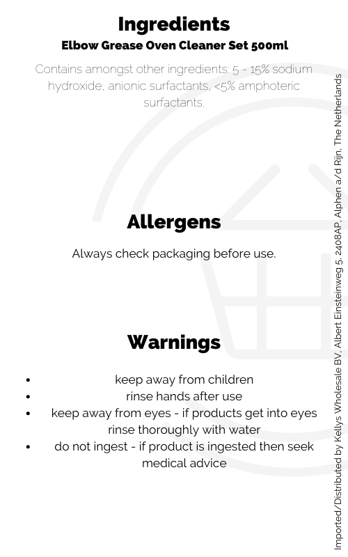 Elbow Grease Oven Cleaner Set 500ml Kellys Expat Shopping