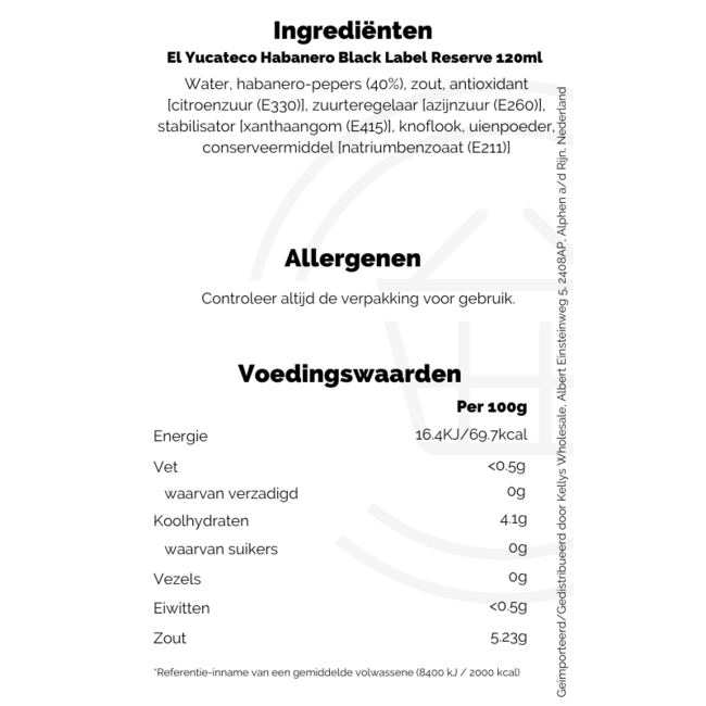 El Yucateco Habanero Black Sauce 120ml