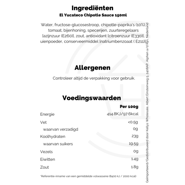 El Yucateco Chipotle Sauce 150ml