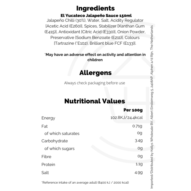 El Yucateco Jalapeno Sauce 150ml – Hot Sauce