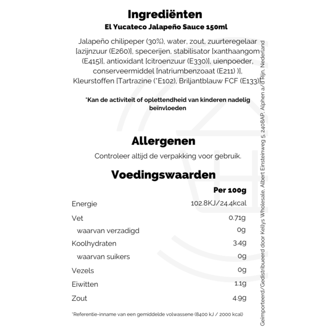 El Yucateco Jalapeno Sauce 150ml – Hot Sauce