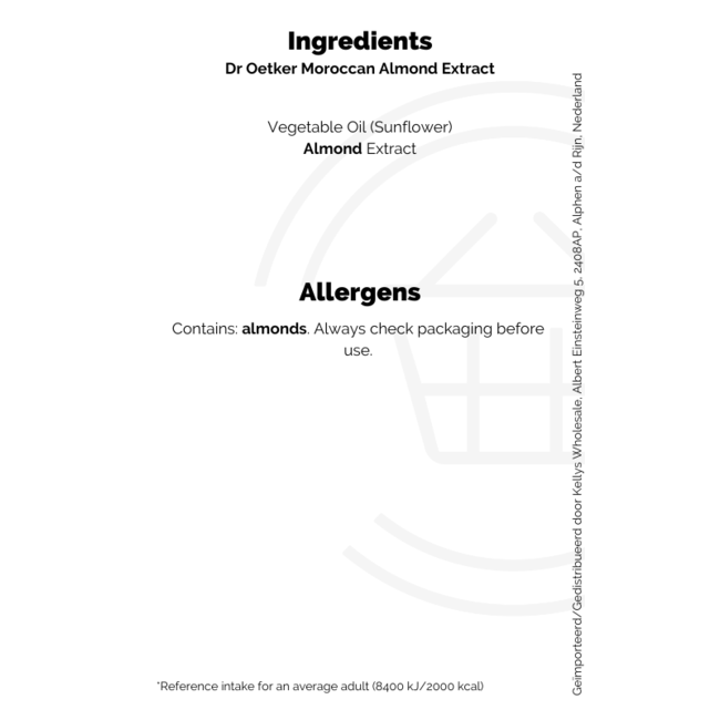 Dr. Oetker Moroccan Almond Extract 35ml – Backaroma