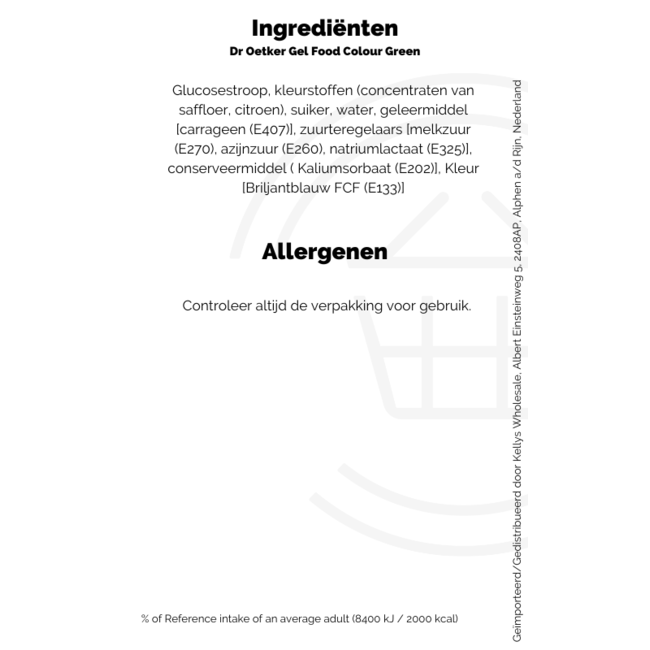 Dr. Oetker Gel Food Colour Lime Green 15g – Lebensmittelfarbe