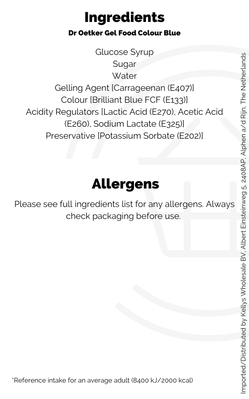 Dr. Oetker Gel Food Colour Sky Blue Kellys Expat Shopping Kellys