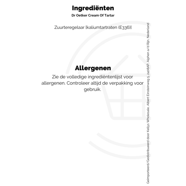 Dr. Oetker Cream of Tartar 6x5g