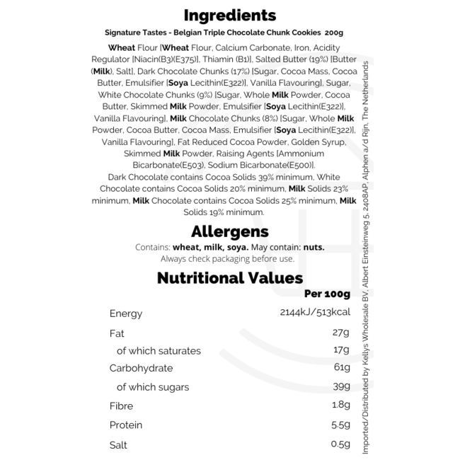 Signature Tastes Triple Chocolate Cookies 200g – Kekse