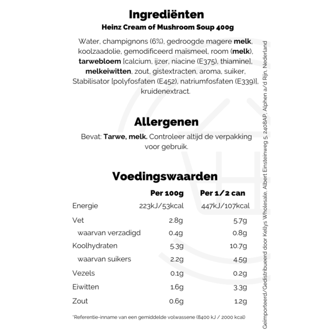 Heinz Cream of Mushroom Soup 400g
