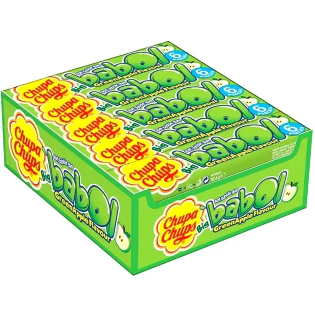 Chupa Chups Big Babol Gum Green Apple 28g